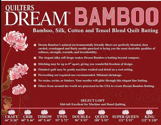 Quilter's Dream Bamboo 93" wide Per Yard